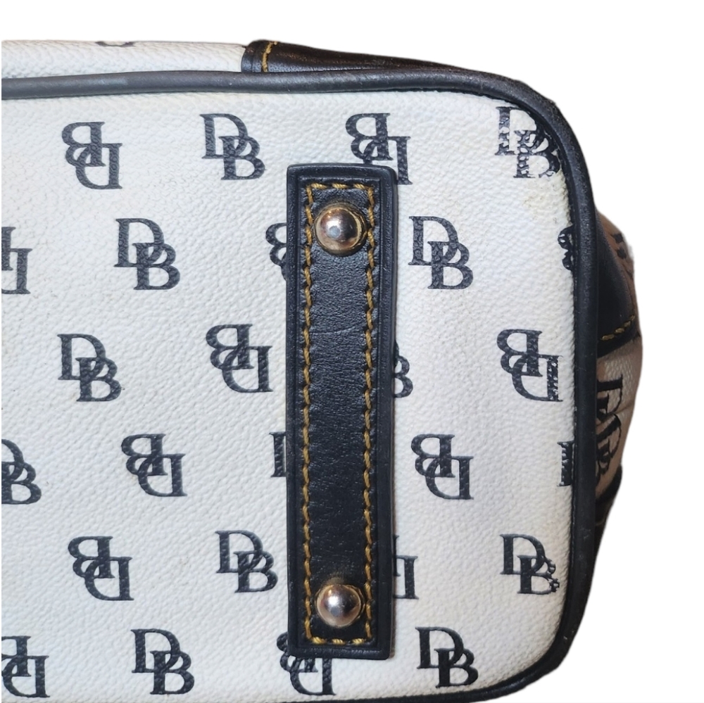 Dooney &  Bourke Signature Monogram Erica Shoulder Hobo Bag Black & White - Picture 11 of 16